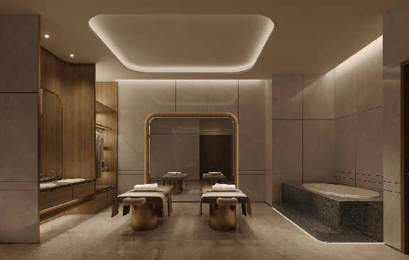 Luxury spa and wellness treatment amenities at The Cascades Neopolis clubhouse
