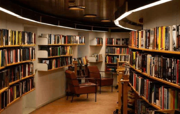 Peaceful library and reading space amenities at The Cascades Neopolis clubhouse