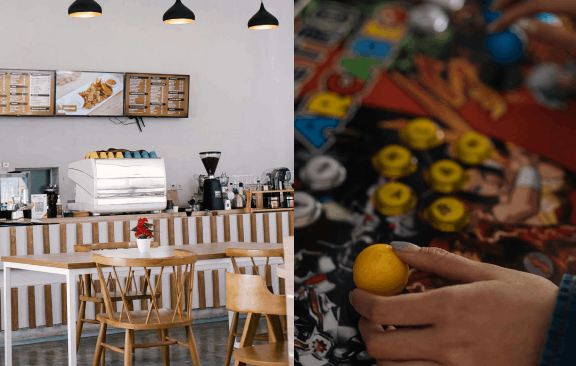 Café and VR gaming arcade amenities at The Cascades Neopolis clubhouse